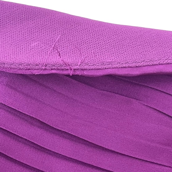 Lulus Totally Charming Purple Satin Pleated Halter Midi Dress Lulu’s Small NWT - Picture 10 of 13